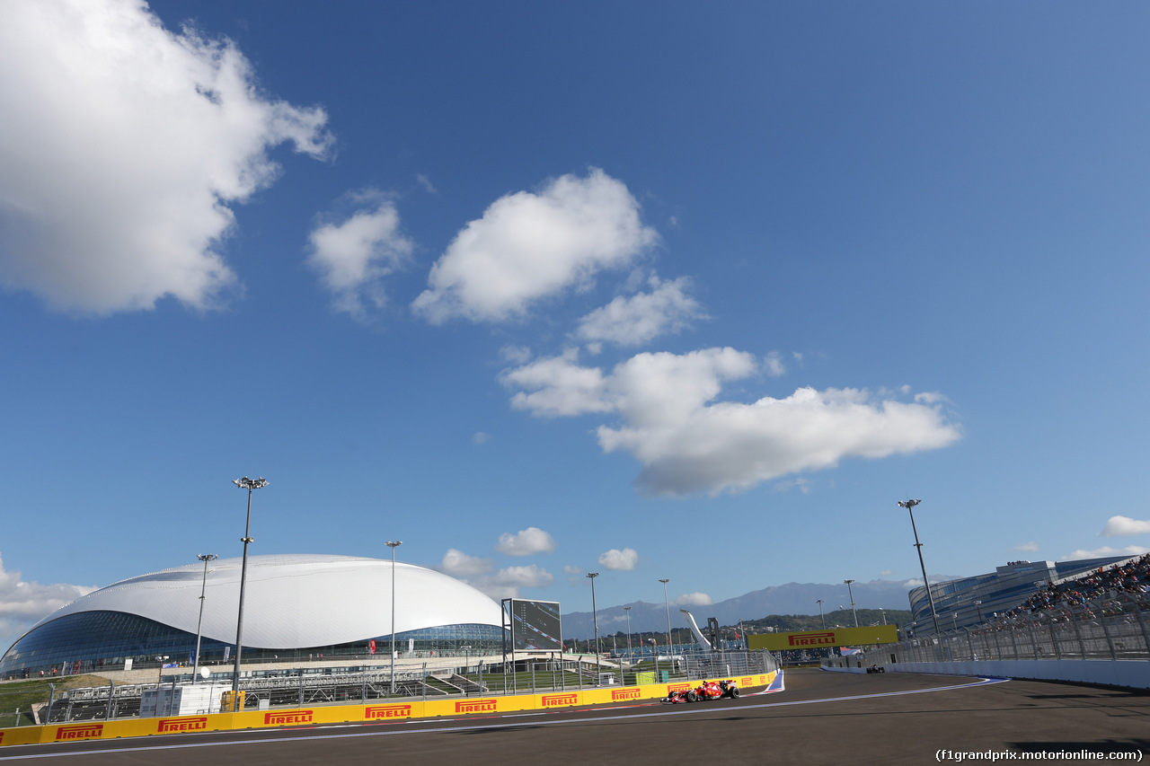 GP RUSSIA, 10.10.2015- Prove Libere 1, Kimi Raikkonen (FIN) Ferrari F14T