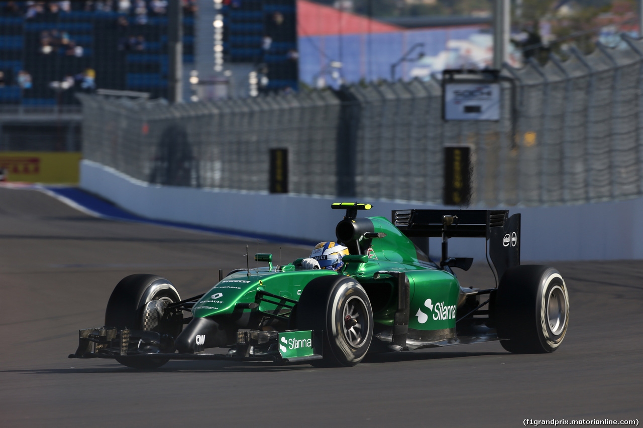 GP RUSSIA, 10.10.2015- Prove Libere 1, Marcus Ericsson (SWE) Caterham F1 Team CT-04