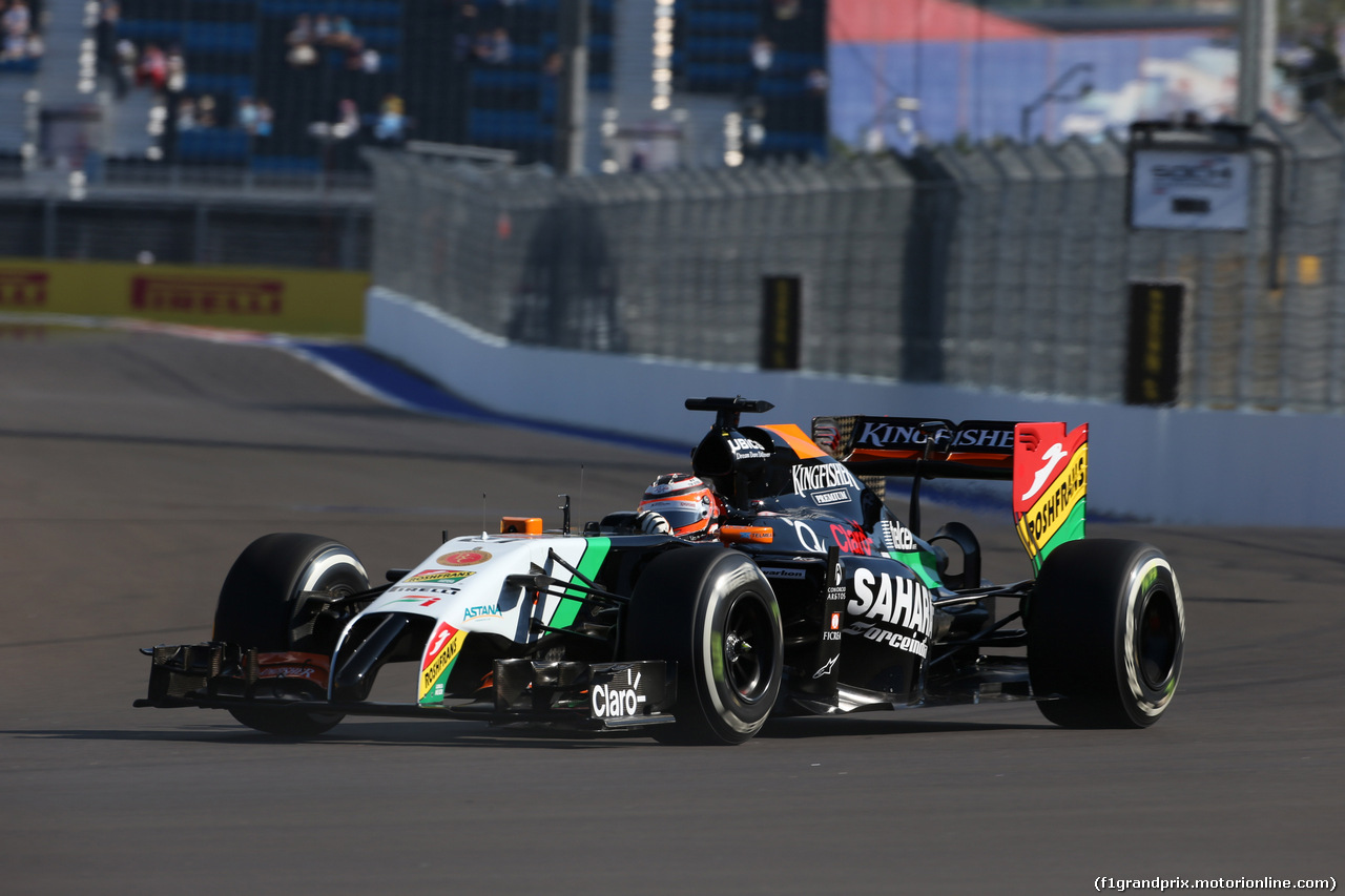 GP RUSSIA, 10.10.2015- Prove Libere 1, Nico Hulkenberg (GER) Sahara Force India VJM07