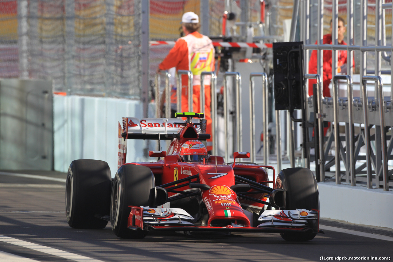GP RUSSIA, 10.10.2015- Prove Libere 1, Kimi Raikkonen (FIN) Ferrari F14T