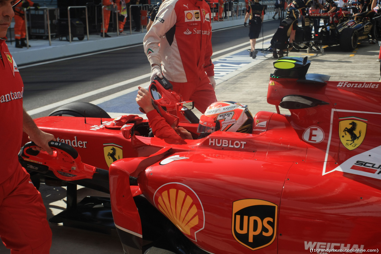 GP RUSSIA, 10.10.2015- Prove Libere 1, Kimi Raikkonen (FIN) Ferrari F14T