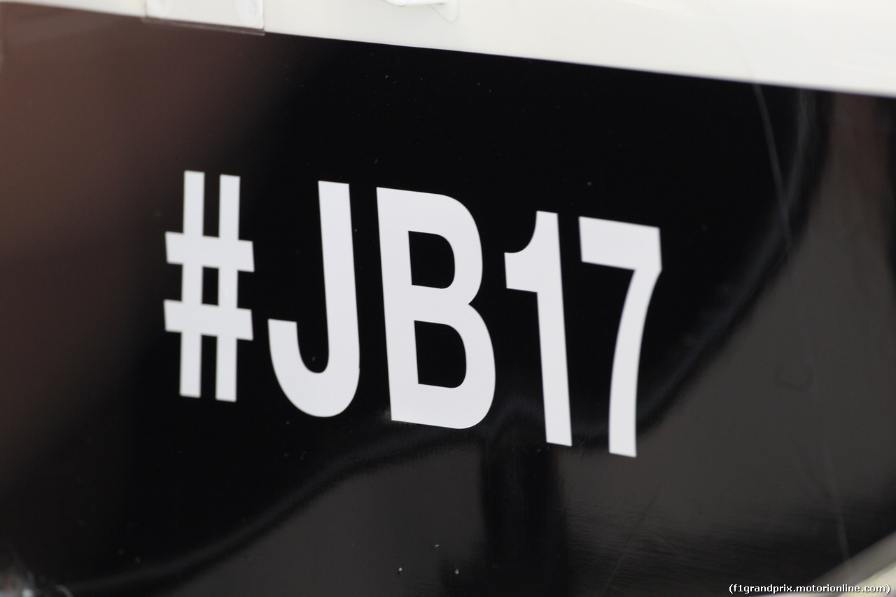 GP RUSSIA, 10.10.2015- Prove Libere 1, Marussia F1 sticker for Jules Bianchi (FRA) Marussia F1 Team MR03