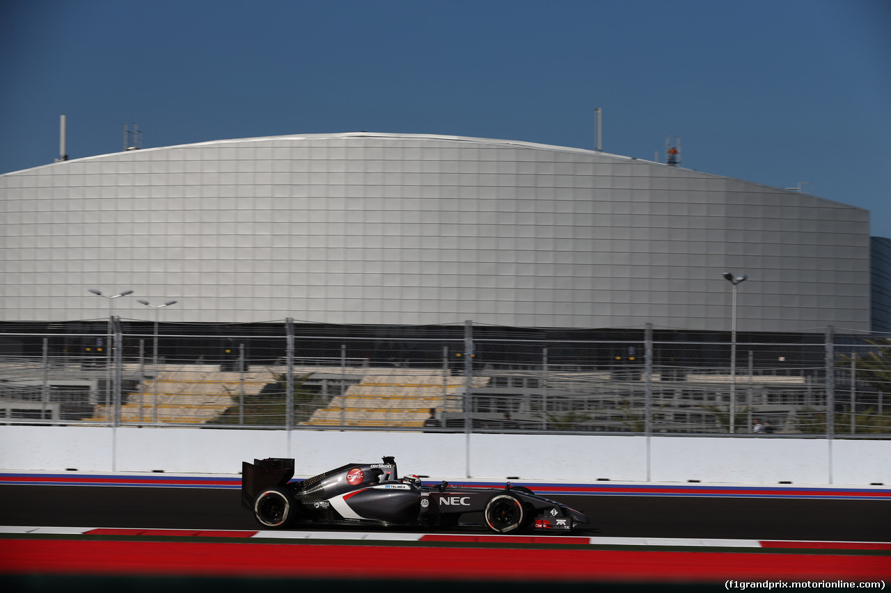 GP RUSSIA, 10.10.2015- Prove Libere 1, Adrian Sutil (GER) Sauber F1 Team C33