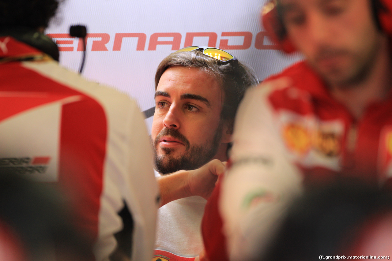 GP RUSSIA, 10.10.2015- Prove Libere 1, Fernando Alonso (ESP) Ferrari F14T