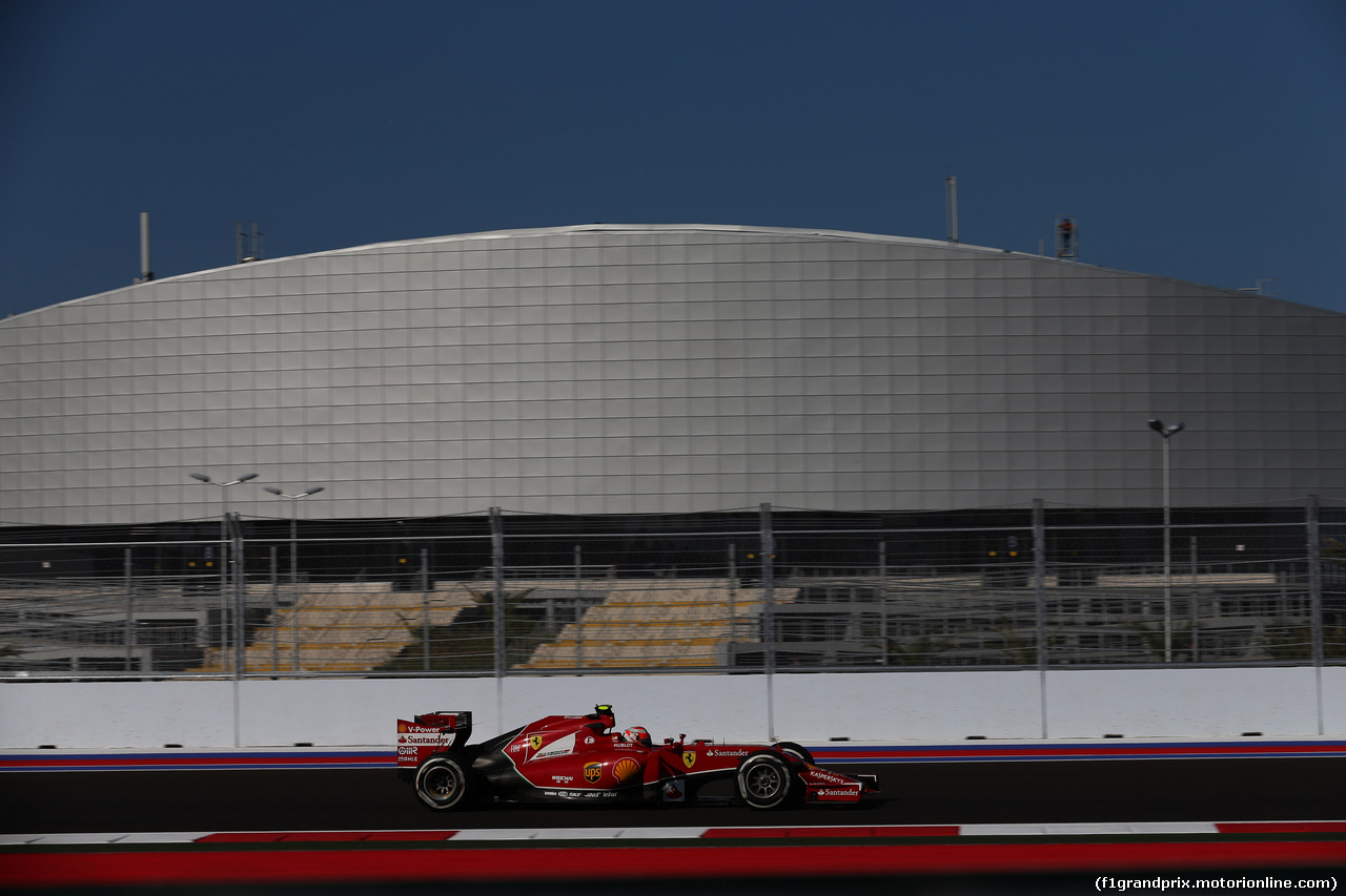 GP RUSSIA, 10.10.2015- Prove Libere 1, Kimi Raikkonen (FIN) Ferrari F14T