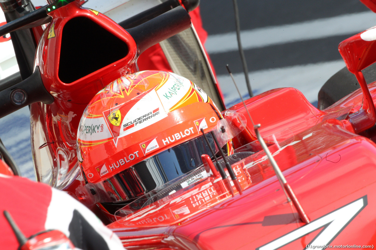 GP RUSSIA, 10.10.2015- Prove Libere 1, Kimi Raikkonen (FIN) Ferrari F14T