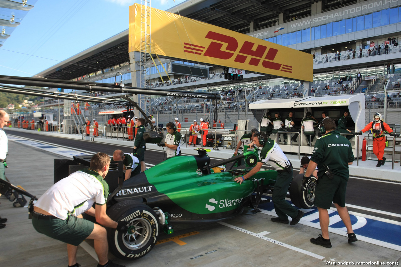 GP RUSSIA, 10.10.2015- Prove Libere 1, Marcus Ericsson (SWE) Caterham F1 Team CT-04