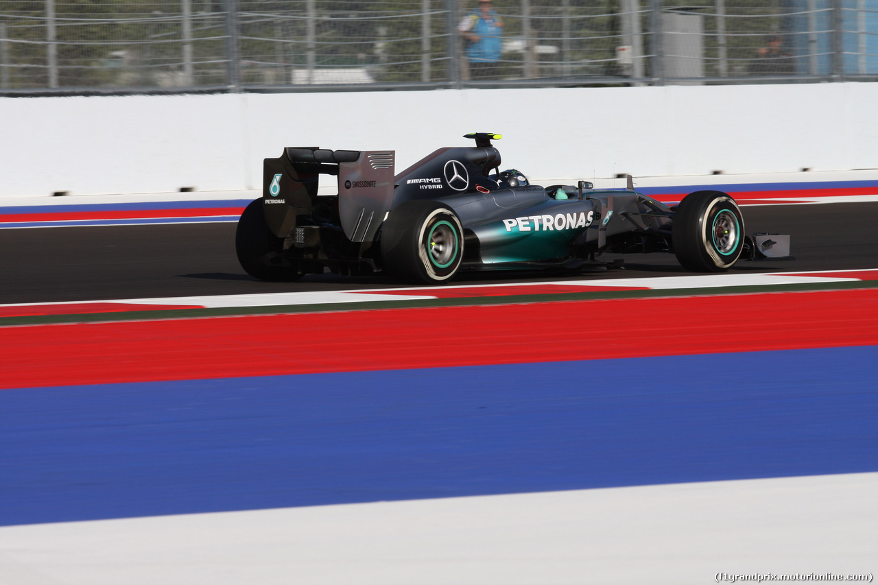 GP RUSSIA, 10.10.2015- Prove Libere 1, Nico Rosberg (GER) Mercedes AMG F1 W05