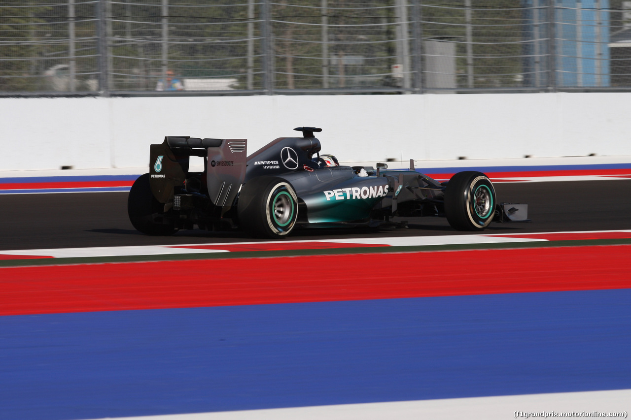 GP RUSSIA, 10.10.2015- Prove Libere 1, Lewis Hamilton (GBR) Mercedes AMG F1 W05
