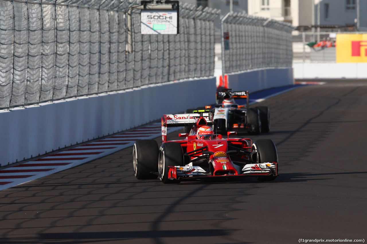 GP RUSSIA, 10.10.2015- Prove Libere 1, Kimi Raikkonen (FIN) Ferrari F14T