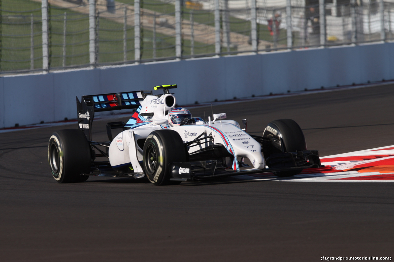 GP RUSSIA, 10.10.2015- Prove Libere 1, Valtteri Bottas (FIN) Williams F1 Team FW36