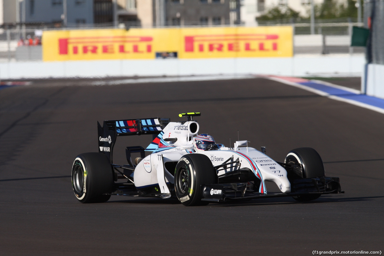 GP RUSSIA, 10.10.2015- Prove Libere 1, Valtteri Bottas (FIN) Williams F1 Team FW36