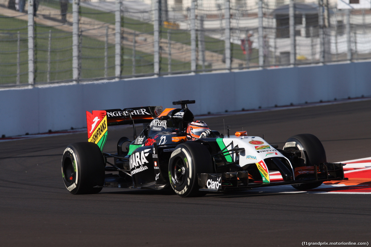 GP RUSSIA, 10.10.2015- Prove Libere 1, Nico Hulkenberg (GER) Sahara Force India VJM07