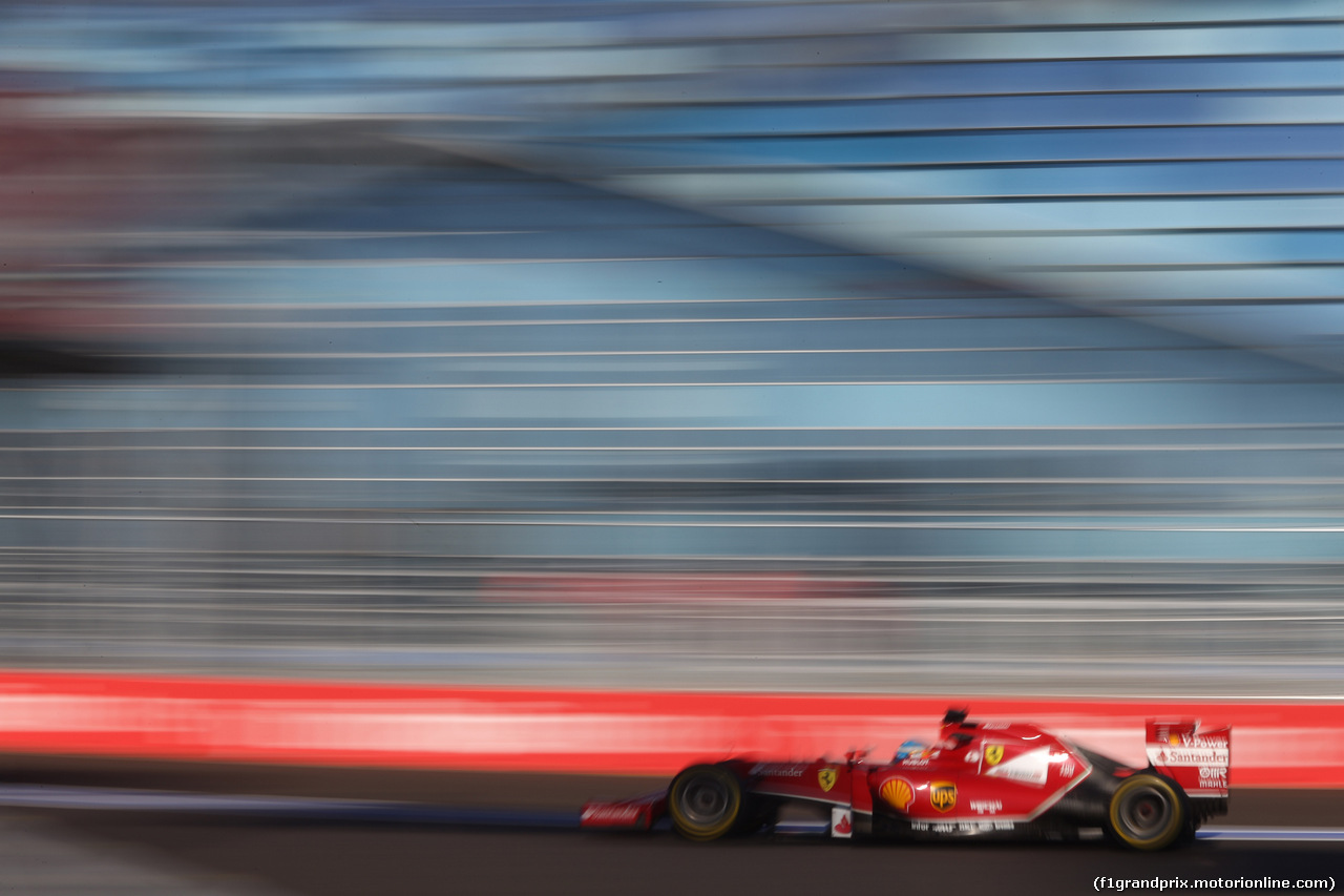 GP RUSSIA, 10.10.2015- Prove Libere 2, Fernando Alonso (ESP) Ferrari F14T