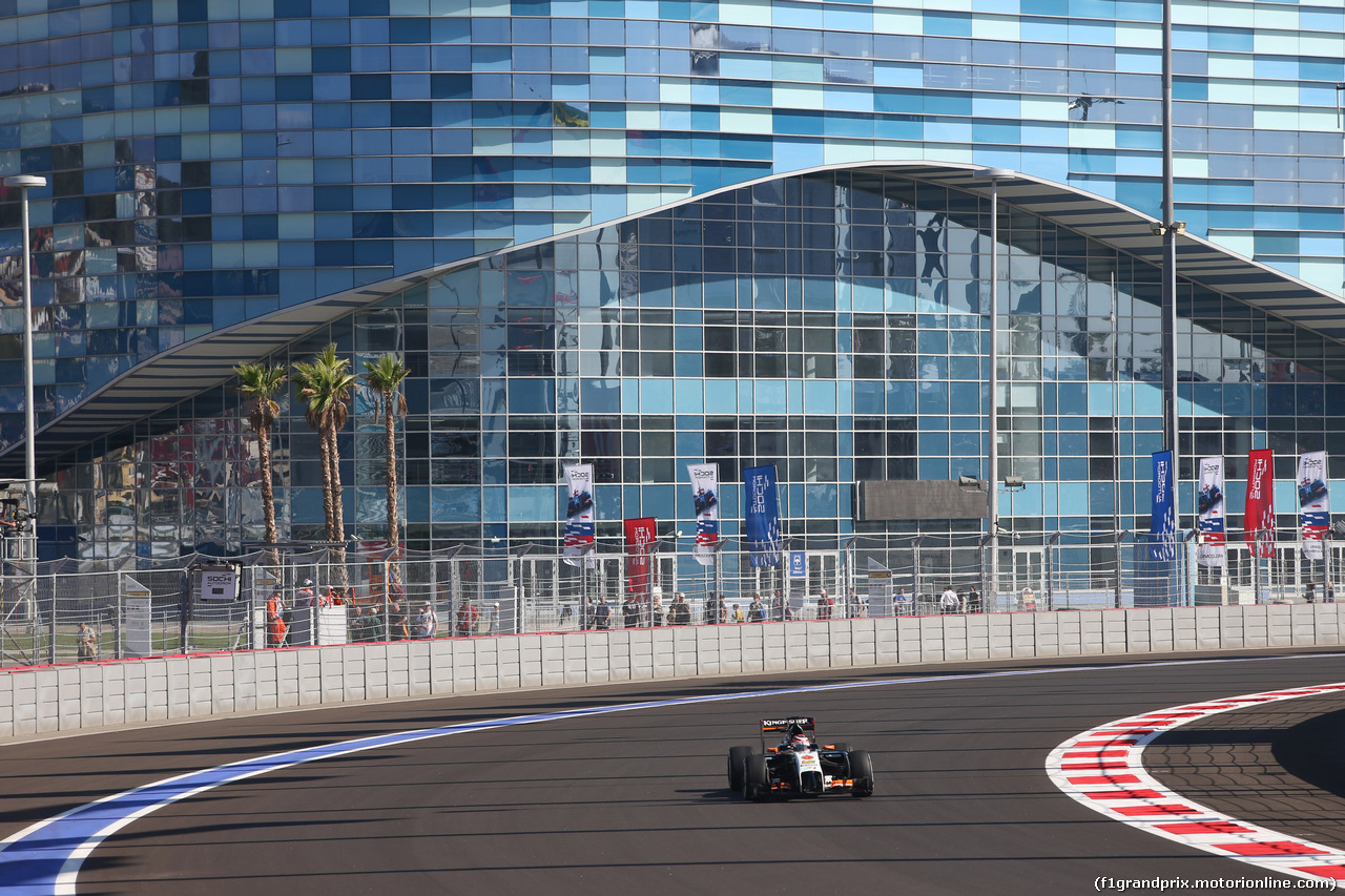 GP RUSSIA, 10.10.2015- Prove Libere 2, Nico Hulkenberg (GER) Sahara Force India VJM07