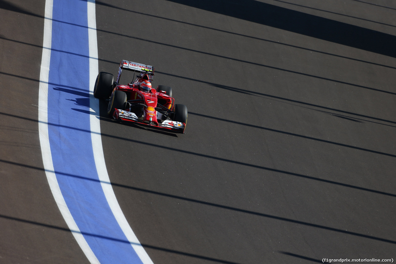 GP RUSSIA, 10.10.2015- Prove Libere 2, Kimi Raikkonen (FIN) Ferrari F14T