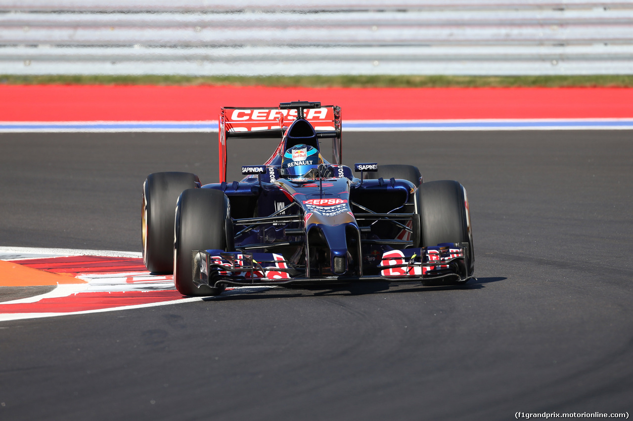 GP RUSSIA, 10.10.2015- Prove Libere 2, Jean-Eric Vergne (FRA) Scuderia Toro Rosso STR9