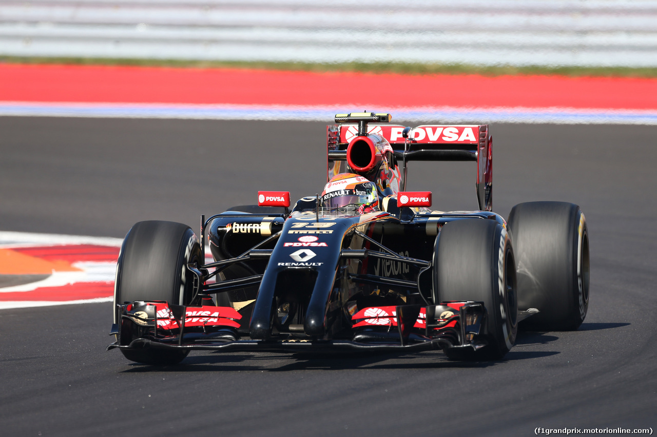 GP RUSSIA, 10.10.2015- Prove Libere 2, Pastor Maldonado (VEN) Lotus F1 Team, E22