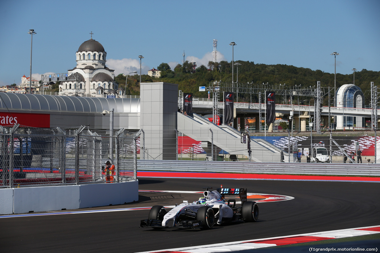 GP RUSSIA, 10.10.2015- Prove Libere 2, Felipe Massa (BRA) Williams F1 Team FW36