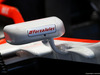 GP RUSSIA, 10.10.2015- Free Practice 1, Jules Bianchi (FRA) Marussia F1 Team MR03 car in the empy Marussia garage