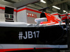 GP RUSSIA, 10.10.2015- Free Practice 1, Jules Bianchi (FRA) Marussia F1 Team MR03 car in the empy Marussia garage