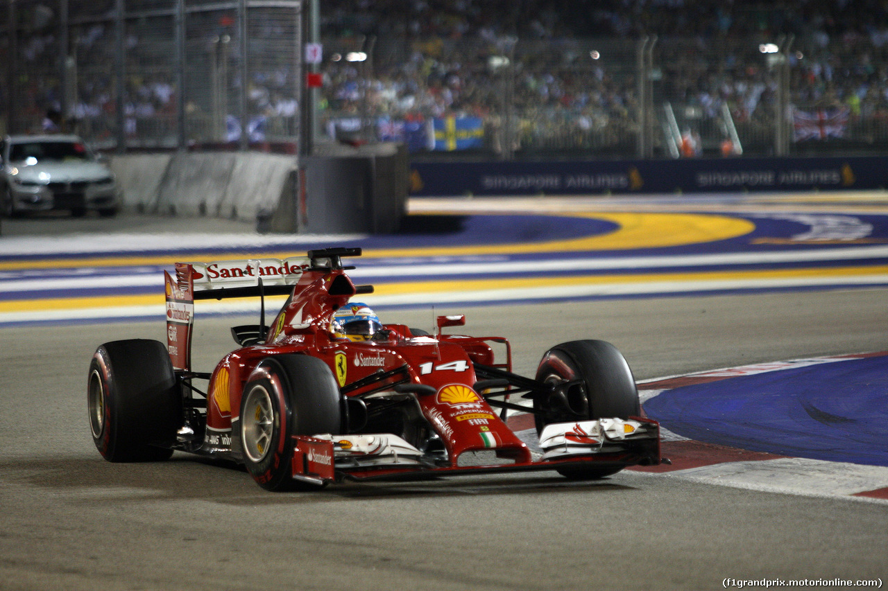 GP SINGAPORE, 21.09.2014 - Gara, Fernando Alonso (ESP) Ferrari F14-T