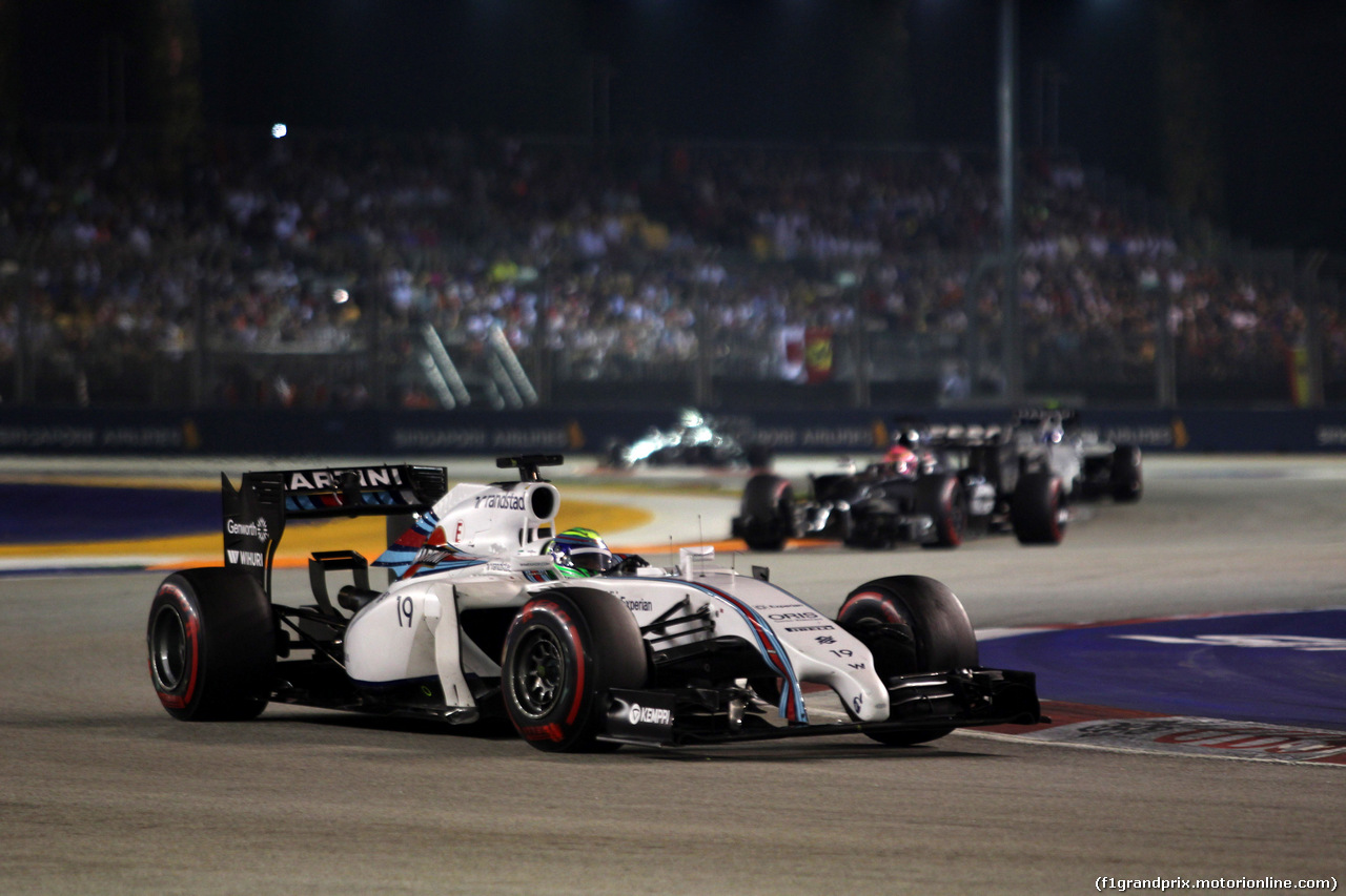 GP SINGAPORE, 21.09.2014 - Gara, Felipe Massa (BRA) Williams F1 Team FW36