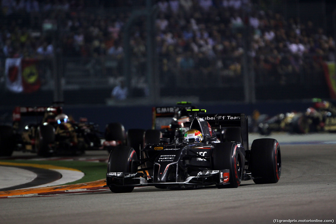 GP SINGAPORE, 21.09.2014 - Gara, Esteban Gutierrez (MEX), Sauber F1 Team C33