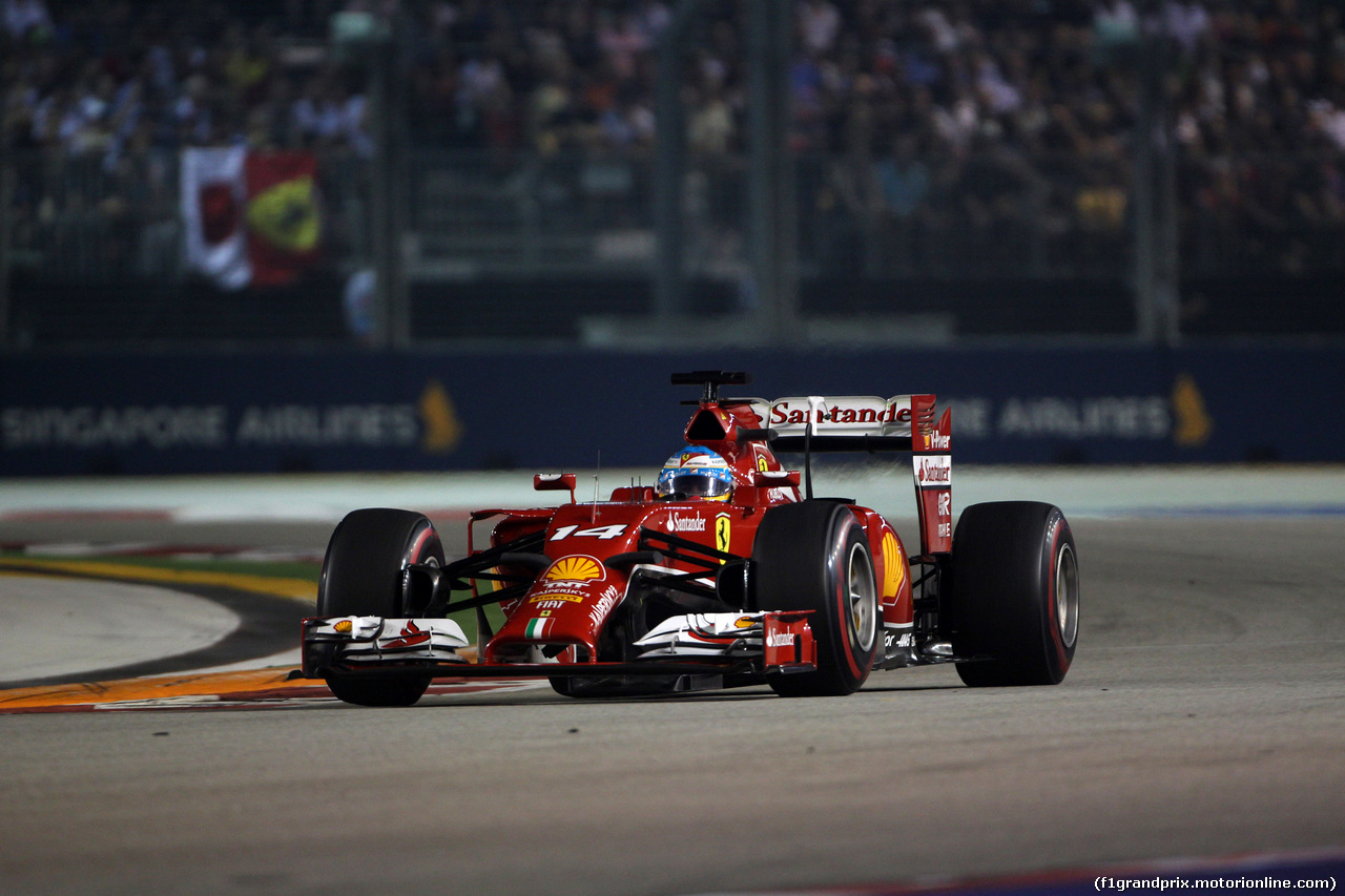 GP SINGAPORE, 21.09.2014 - Gara, Fernando Alonso (ESP) Ferrari F14-T