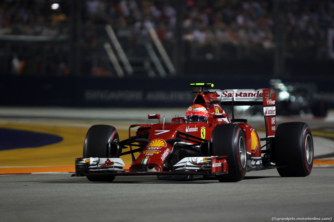 GP SINGAPORE, 21.09.2014 - Gara, Kimi Raikkonen (FIN) Ferrari F14-T