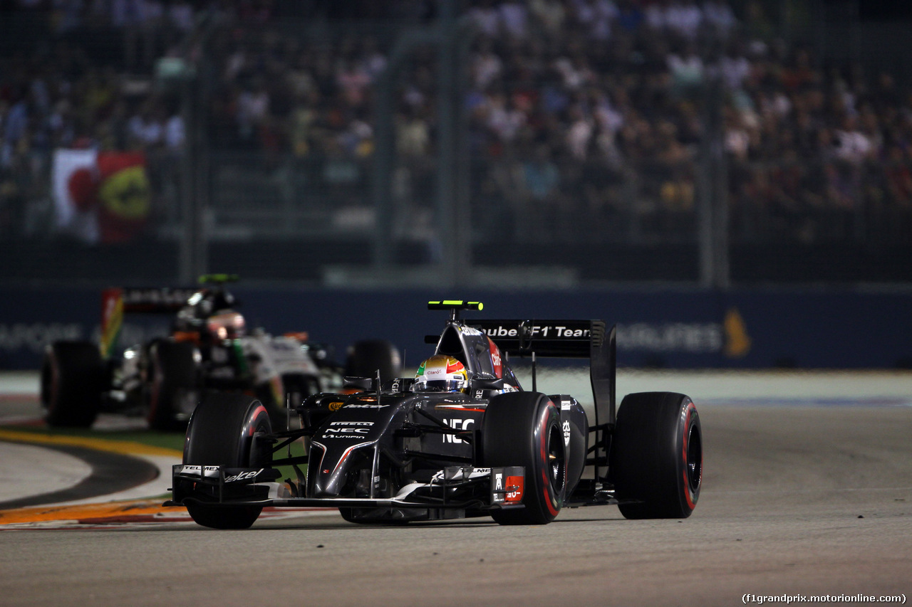 GP SINGAPORE, 21.09.2014 - Gara, Esteban Gutierrez (MEX), Sauber F1 Team C33