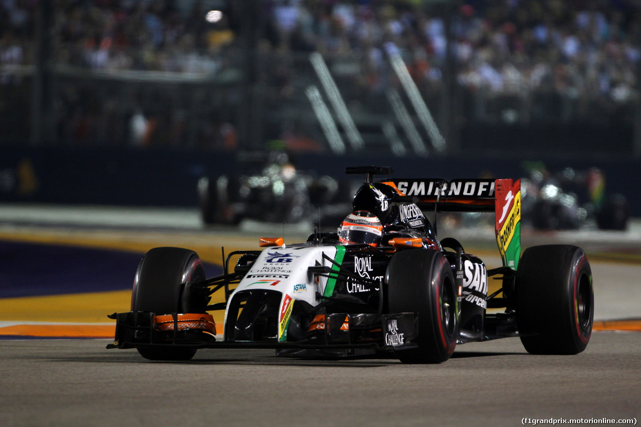 GP SINGAPORE, 21.09.2014 - Gara, Nico Hulkenberg (GER) Sahara Force India F1 VJM07
