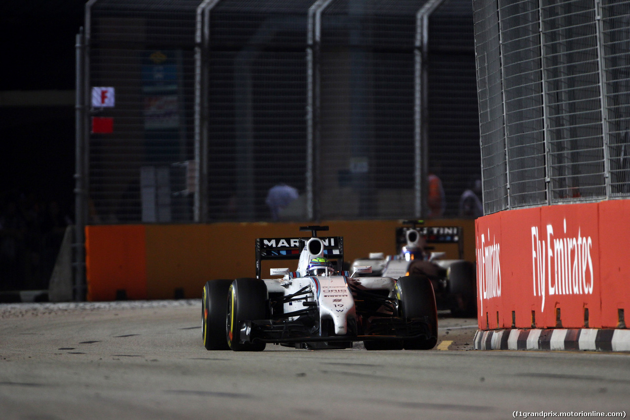 GP SINGAPORE, 21.09.2014 - Gara, Felipe Massa (BRA) Williams F1 Team FW36
