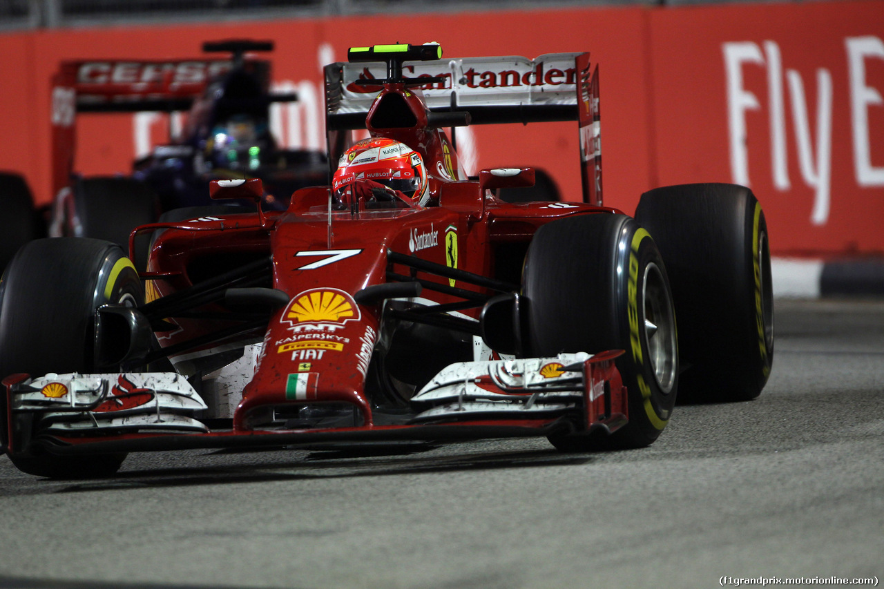 GP SINGAPORE, 21.09.2014 - Gara, Kimi Raikkonen (FIN) Ferrari F14-T