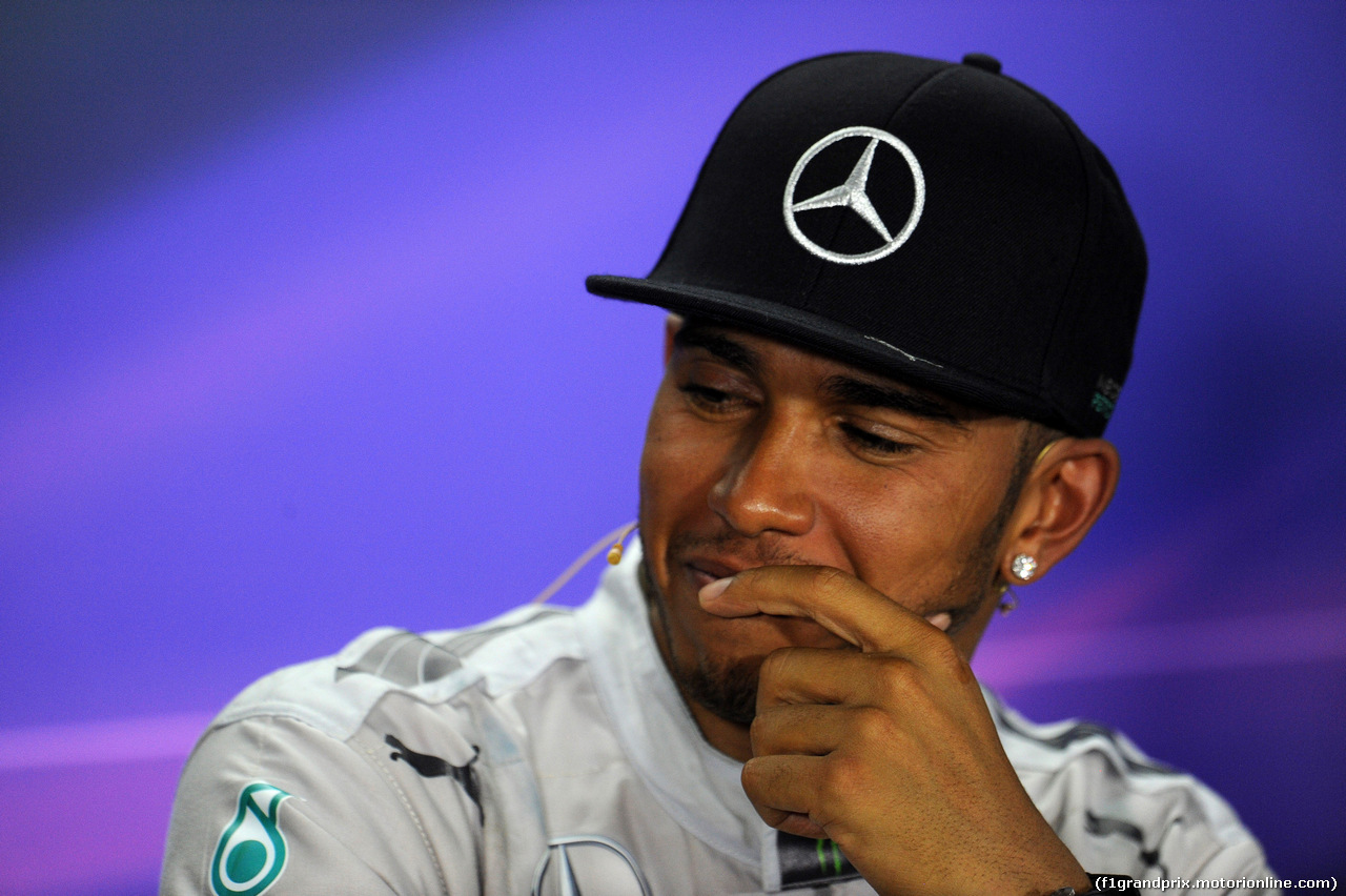 GP SINGAPORE, 21.09.2014 - Gara, Conferenza Stampa, Lewis Hamilton (GBR) Mercedes AMG F1 W05