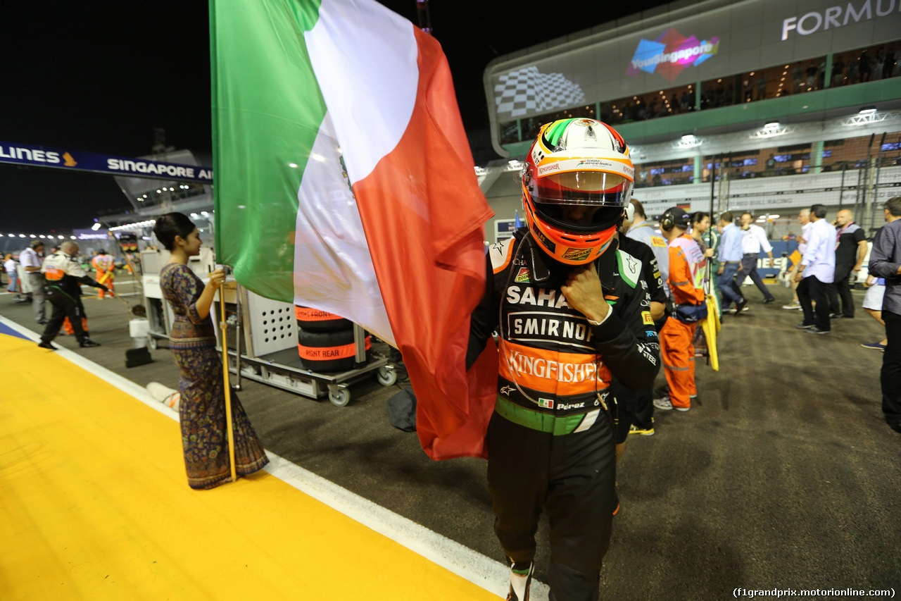 GP SINGAPORE, 21.09.2014 - Gara, Sergio Perez (MEX) Sahara Force India F1 VJM07
