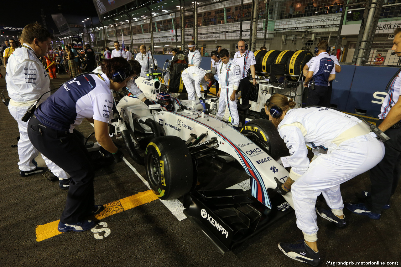 GP SINGAPORE, 21.09.2014 - Gara, Valtteri Bottas (FIN) Williams F1 Team FW36