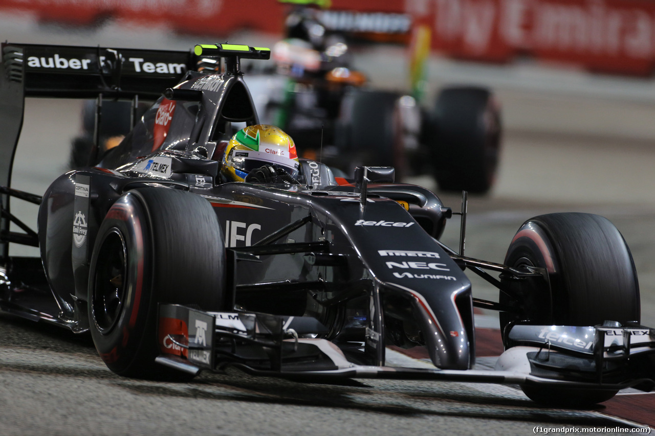 GP SINGAPORE, 21.09.2014 - Gara, Esteban Gutierrez (MEX), Sauber F1 Team C33