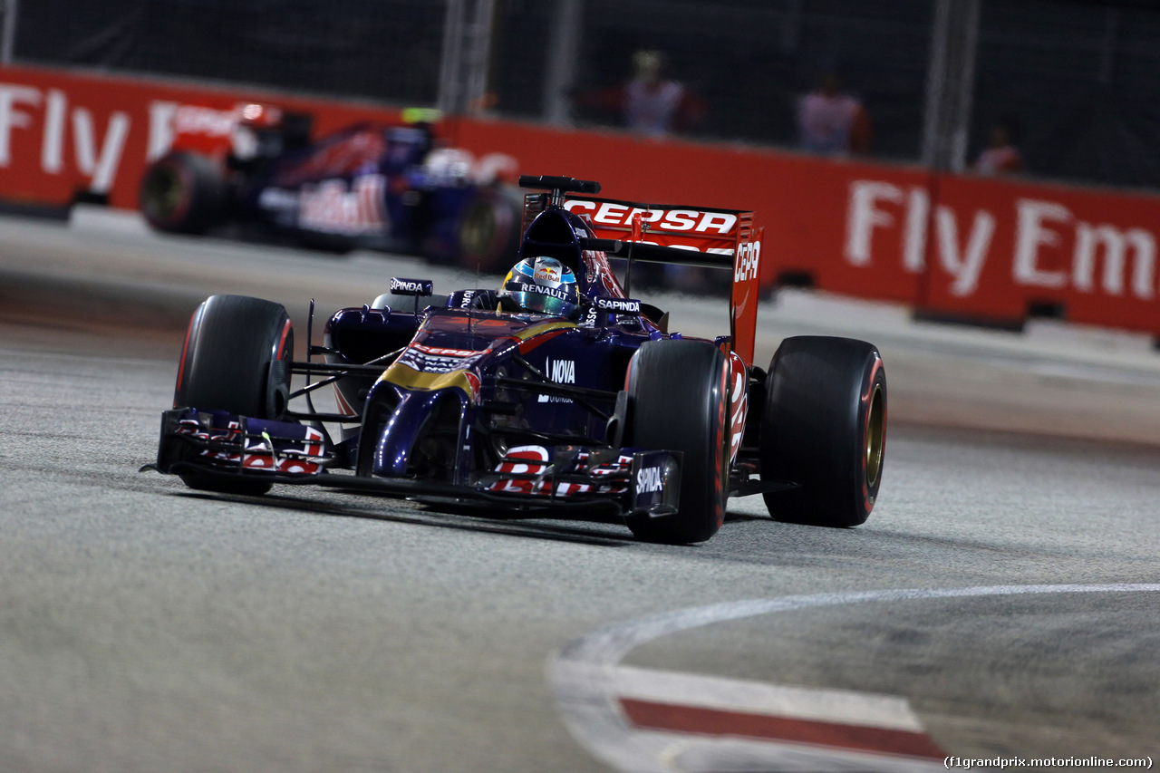 GP SINGAPORE, 21.09.2014 - Gara, Jean-Eric Vergne (FRA) Scuderia Toro Rosso STR9