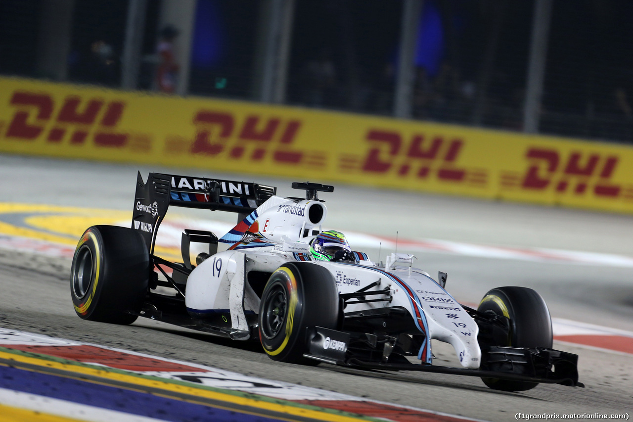 GP SINGAPORE, 21.09.2014 - Gara, Felipe Massa (BRA) Williams F1 Team FW36