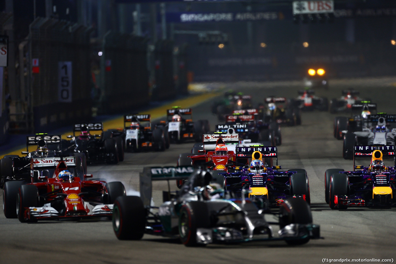 GP SINGAPORE, 21.09.2014 - Gara, Start of the race