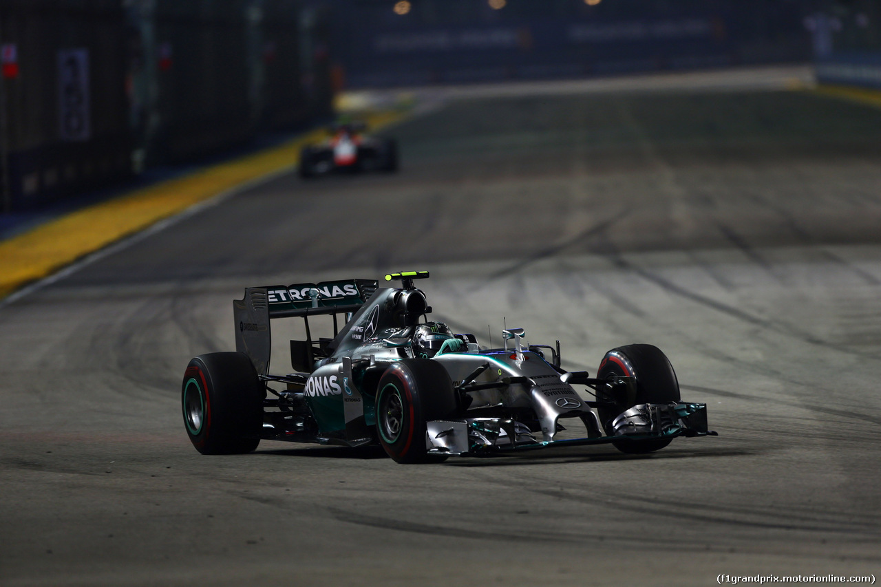 GP SINGAPORE, 21.09.2014 - Gara, Nico Rosberg (GER) Mercedes AMG F1 W05