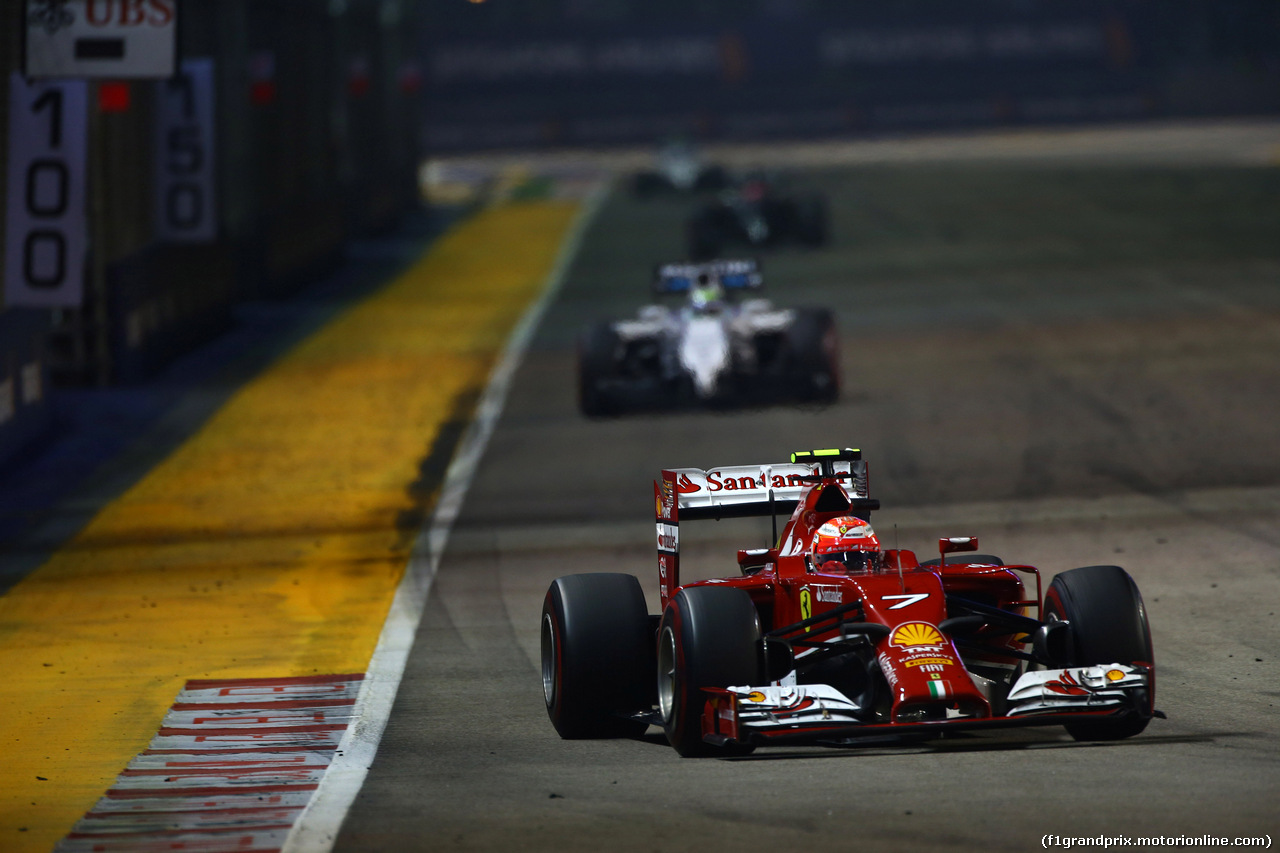 GP SINGAPORE, 21.09.2014 - Gara, Kimi Raikkonen (FIN) Ferrari F14-T