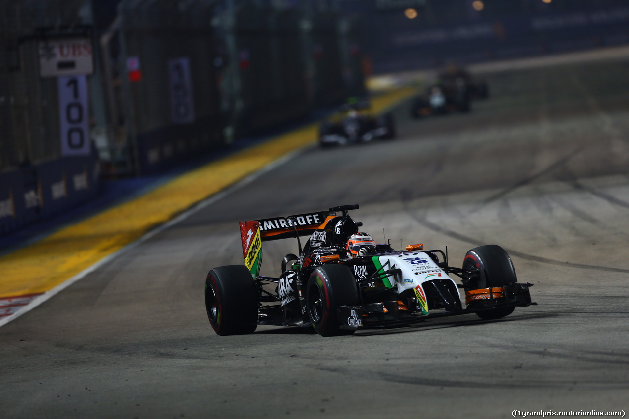 GP SINGAPORE, 21.09.2014 - Gara, Nico Hulkenberg (GER) Sahara Force India F1 VJM07