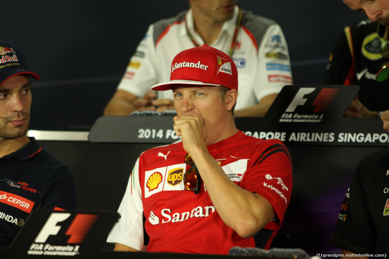 GP SINGAPORE, 18.09.2014 - Conferenza Stampa, Kimi Raikkonen (FIN) Ferrari F14-T