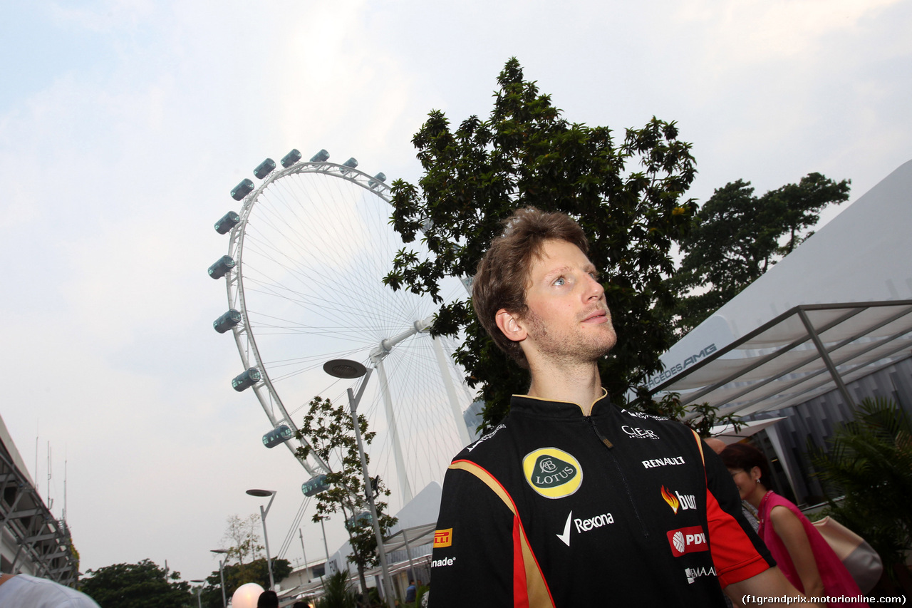 GP SINGAPORE, 18.09.2014 - Romain Grosjean (FRA) Lotus F1 Team E22