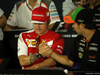GP SINGAPORE, 18.09.2014 - Conferenza Stampa, Kimi Raikkonen (FIN) Ferrari F14-T e Sergio Perez (MEX) Sahara Force India F1 VJM07