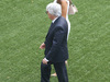 GP SINGAPORE, 18.09.2014 - Bernie Ecclestone (GBR), President e CEO of FOM e sua moglie Fabiana Flosi (BRA)