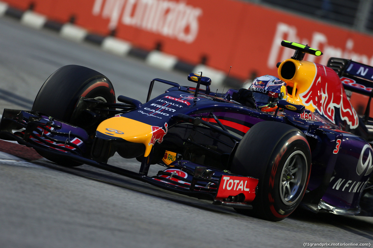 GP SINGAPORE, 20.09.2014 - Prove Libere 3, Daniel Ricciardo (AUS) Red Bull Racing RB10