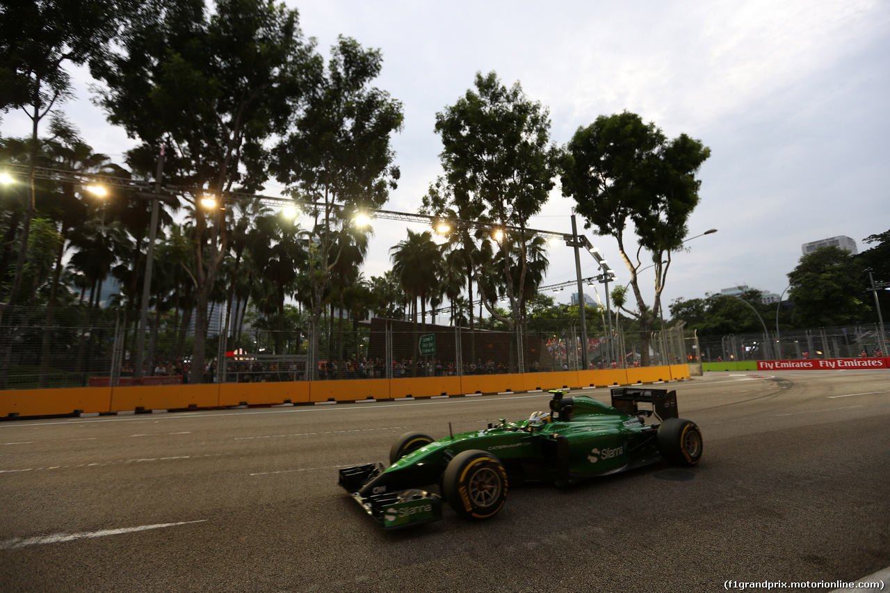 GP SINGAPORE, 20.09.2014 - Prove Libere 3, Marcus Ericsson (SUE) Caterham F1 Team CT-04